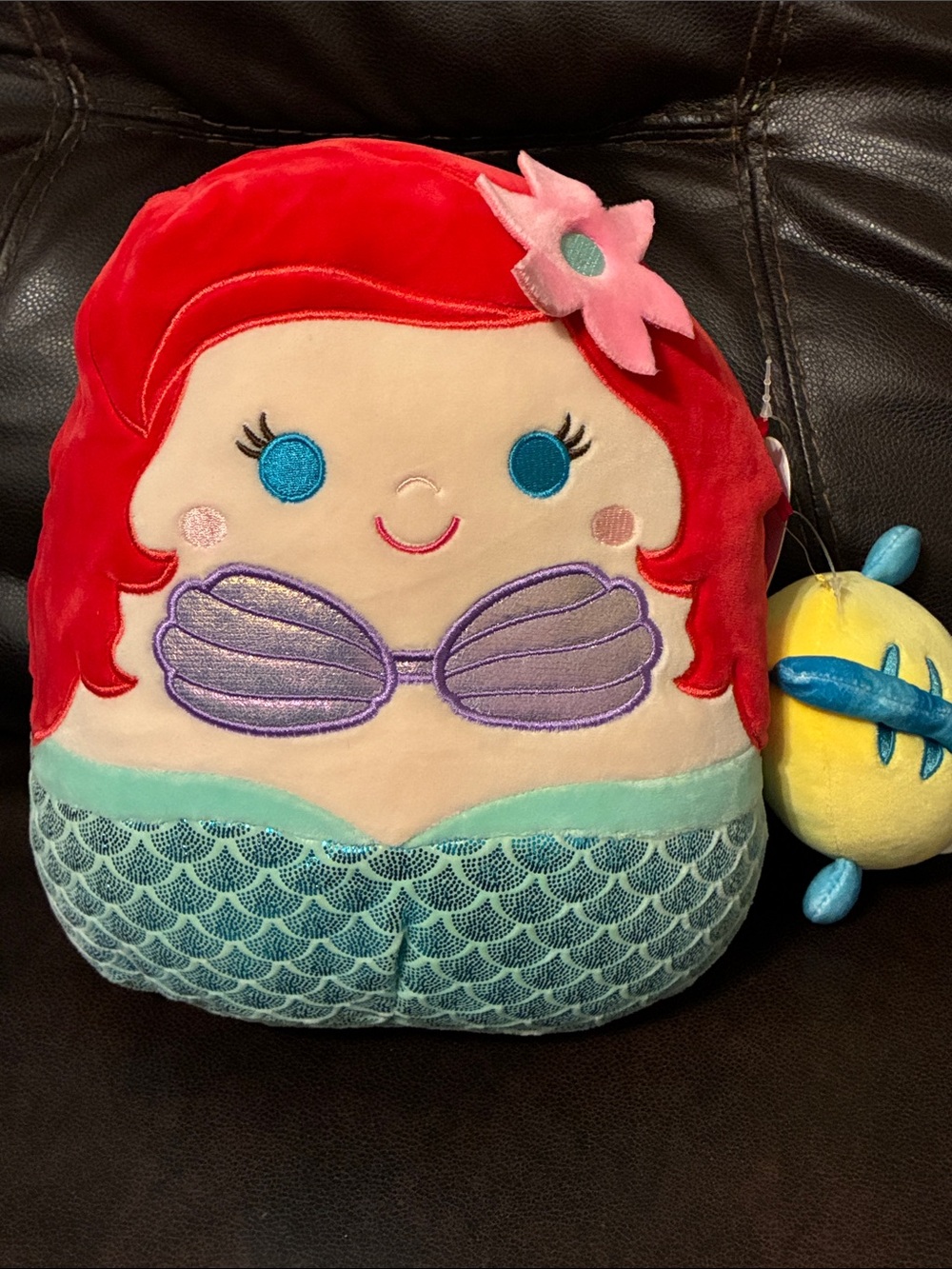 Disney Ariel Jumbo Squishmallow Red-Haired Mermaid Plush